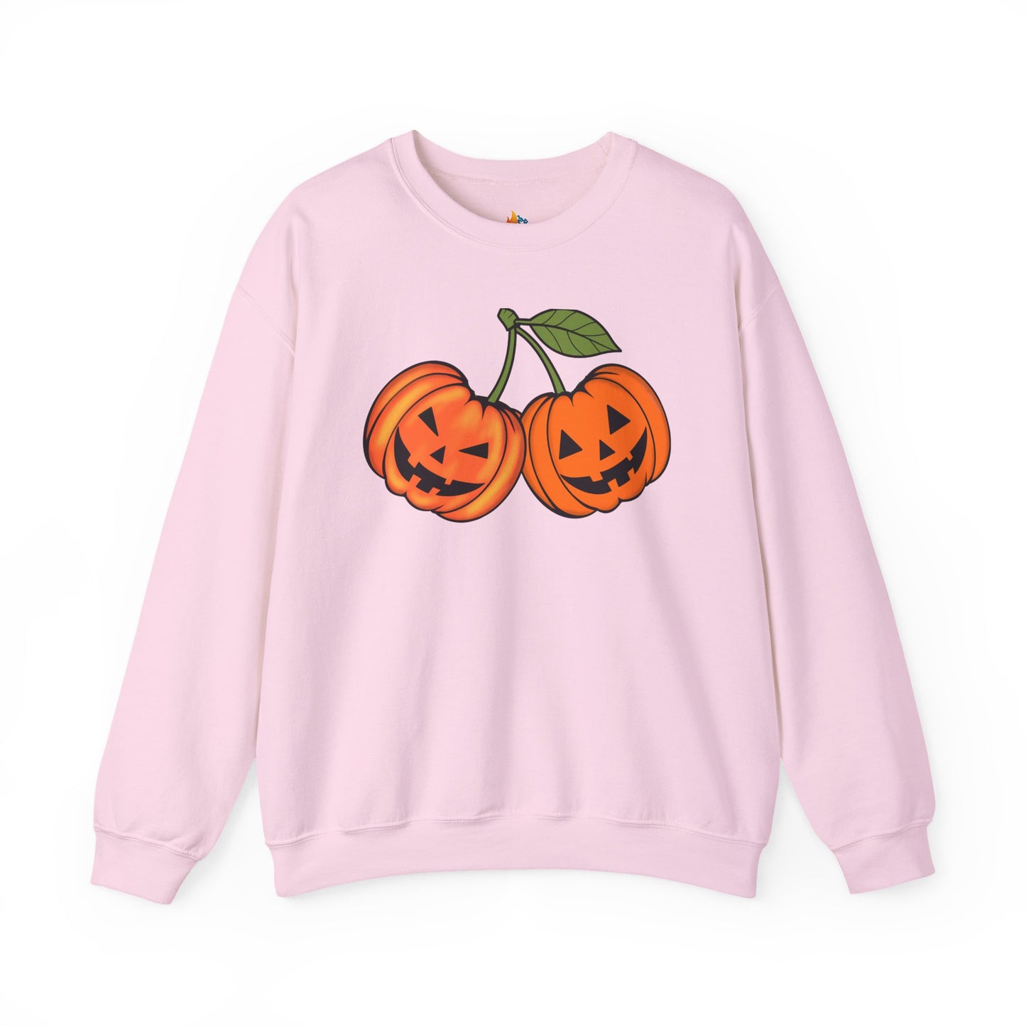 Halloween Cherry pumpkin Sweatshirt, Unisex Crewneck, Funny Halloween Apparel, Spooky Season Outfit, Cozy Fall Gift, Spooky Cute, Retro Halloween Gift