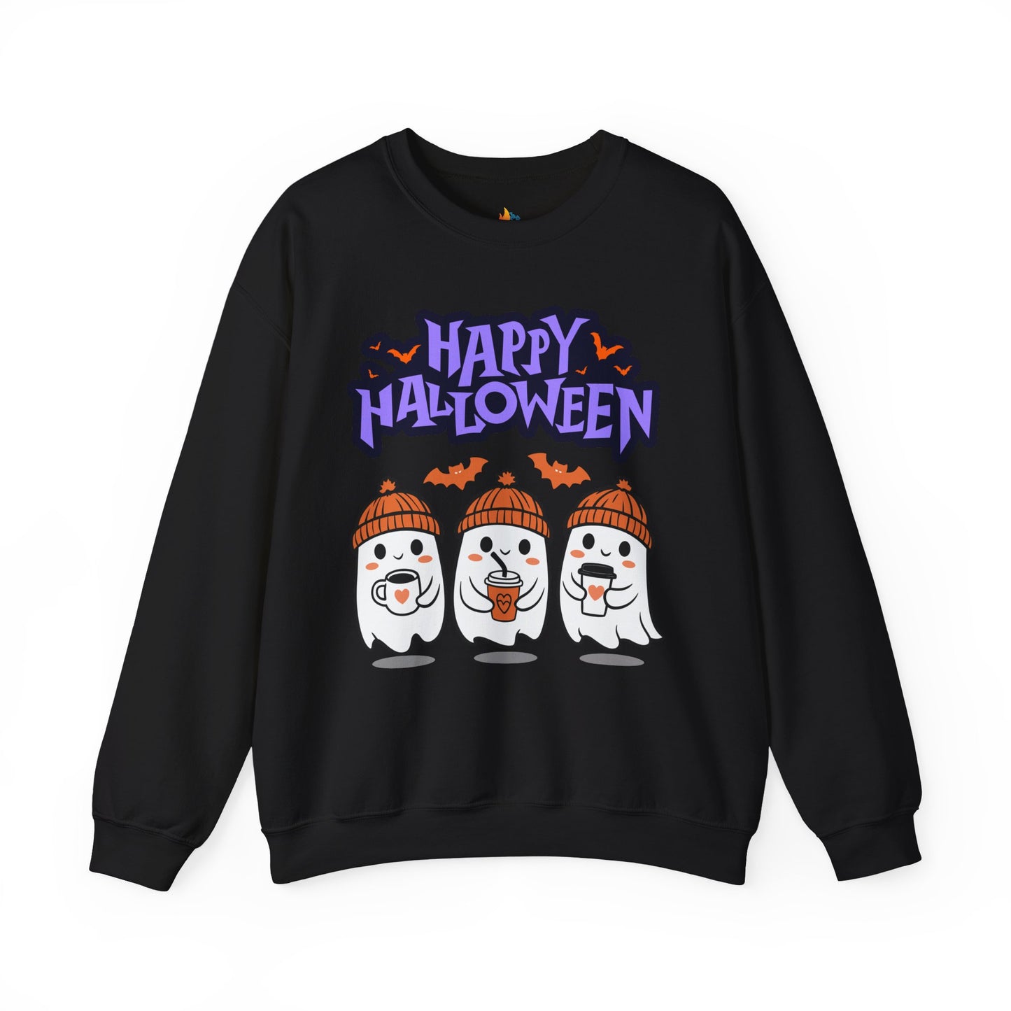Ghost Happy Halloween Sweatshirt, Unisex Crewneck, Fall Season Outfit, Cozy Fall Gift, Halloween Gift