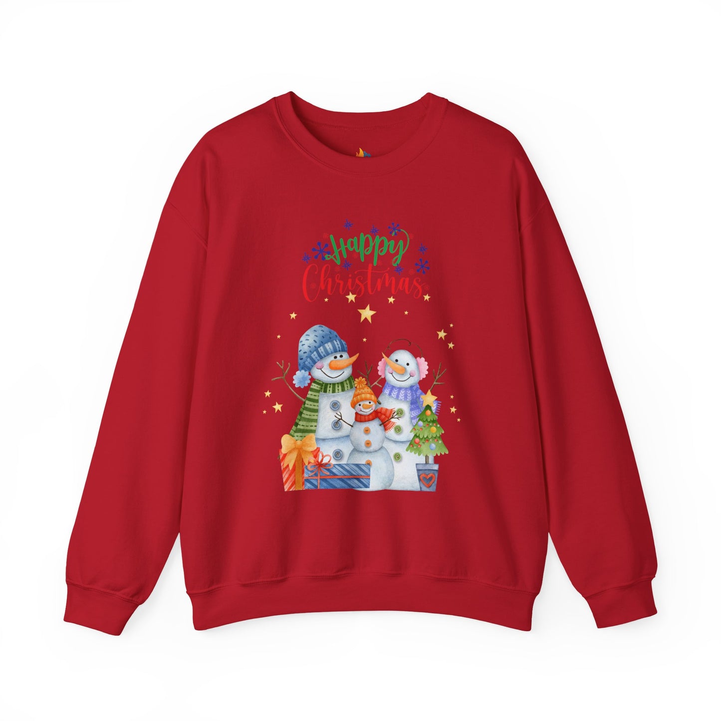 Snowman Happy Christmas Sweatshirt, Unisex Crewneck, Holiday Season Outfit, Winter Sweatshirt