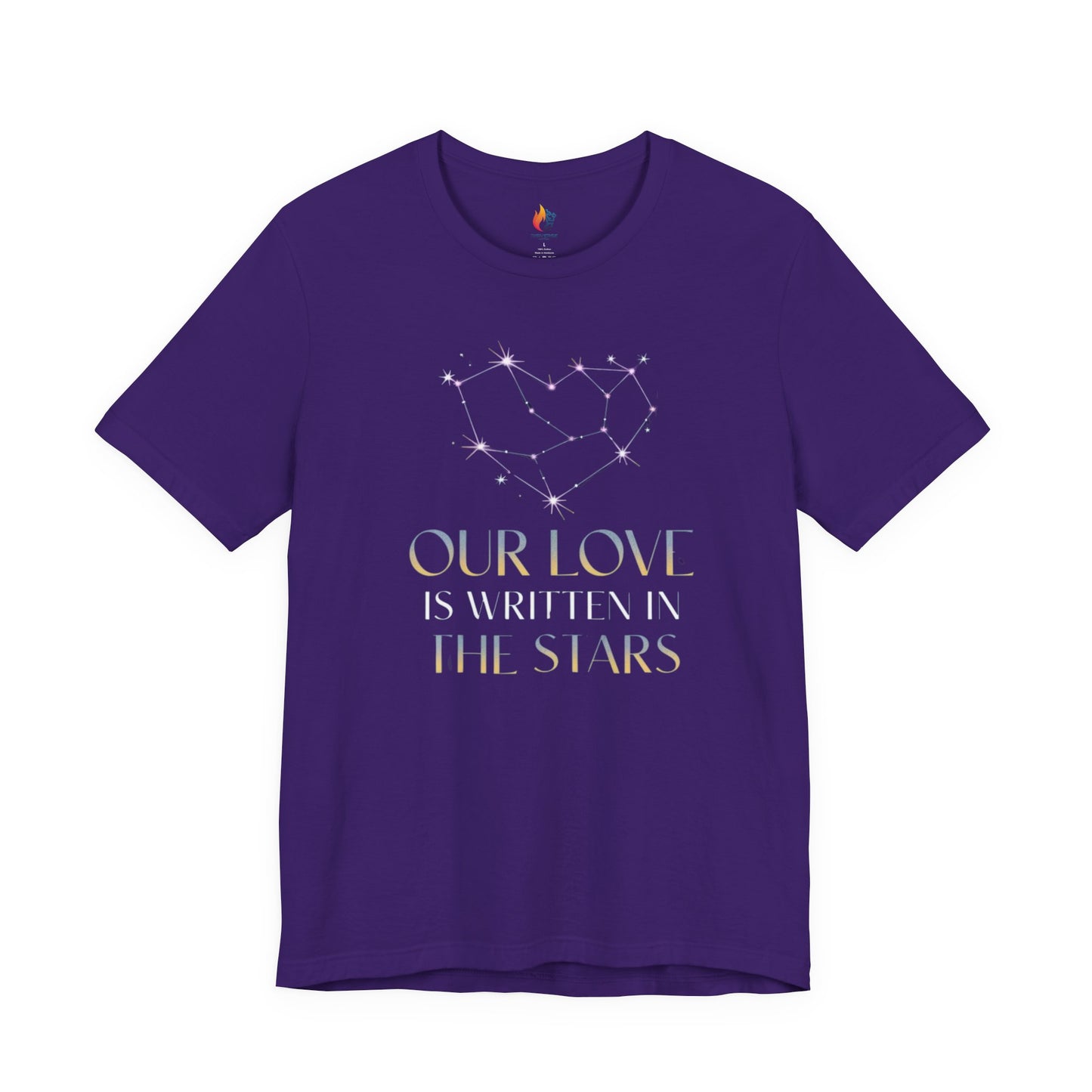 Love is written on the Stars T-Shirt, Valentine’s Day T-shirt, Cute Valentine Shirt, Love Graphic Tee, Unisex Valentine Outfit, Gift for Him or Her, Romantic Holiday Tee