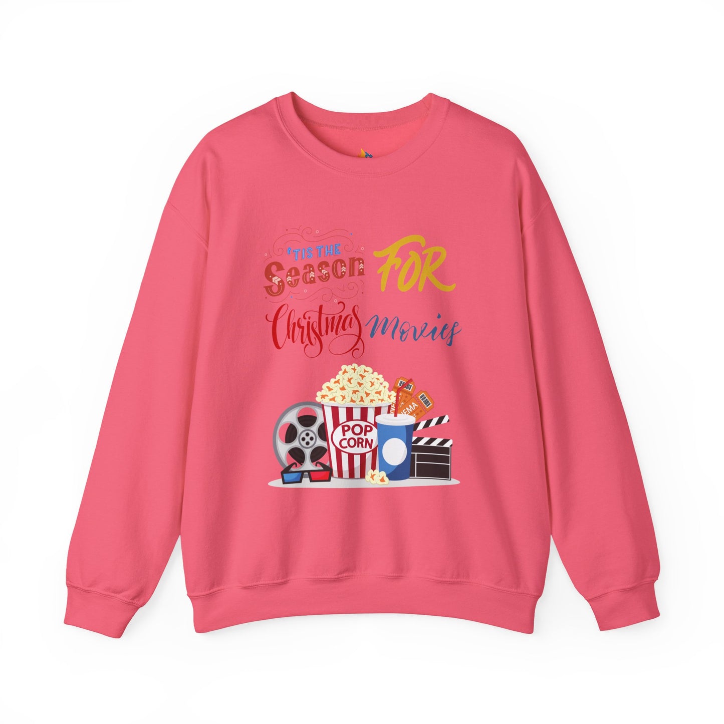 Tis the season for Christmas movies Sweatshirt, Unisex Crewneck, Holiday Season Outfit, Winter Sweatshirt