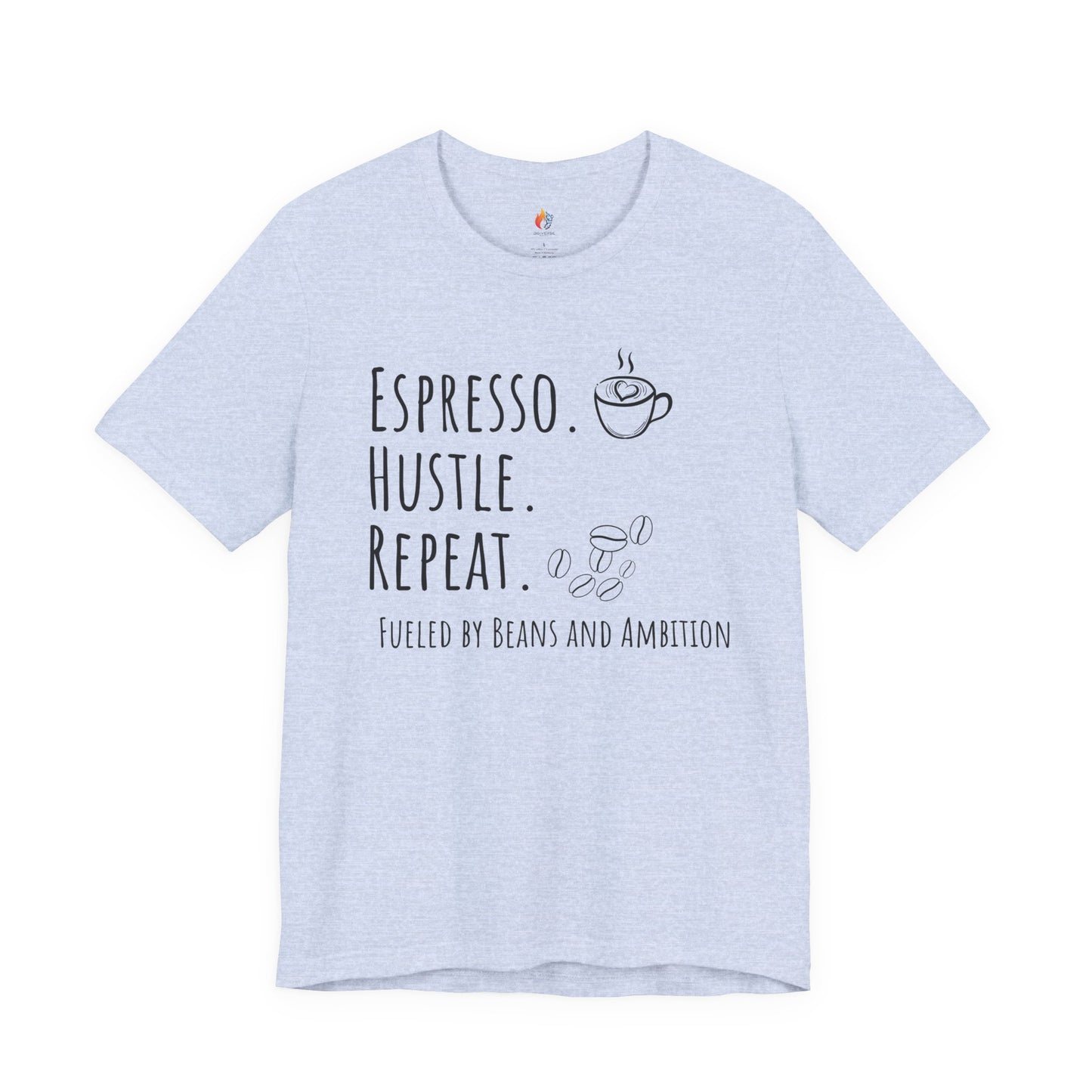 Coffee Lover Tee - "Espresso Hustle Repeat" Graphic T-Shirt