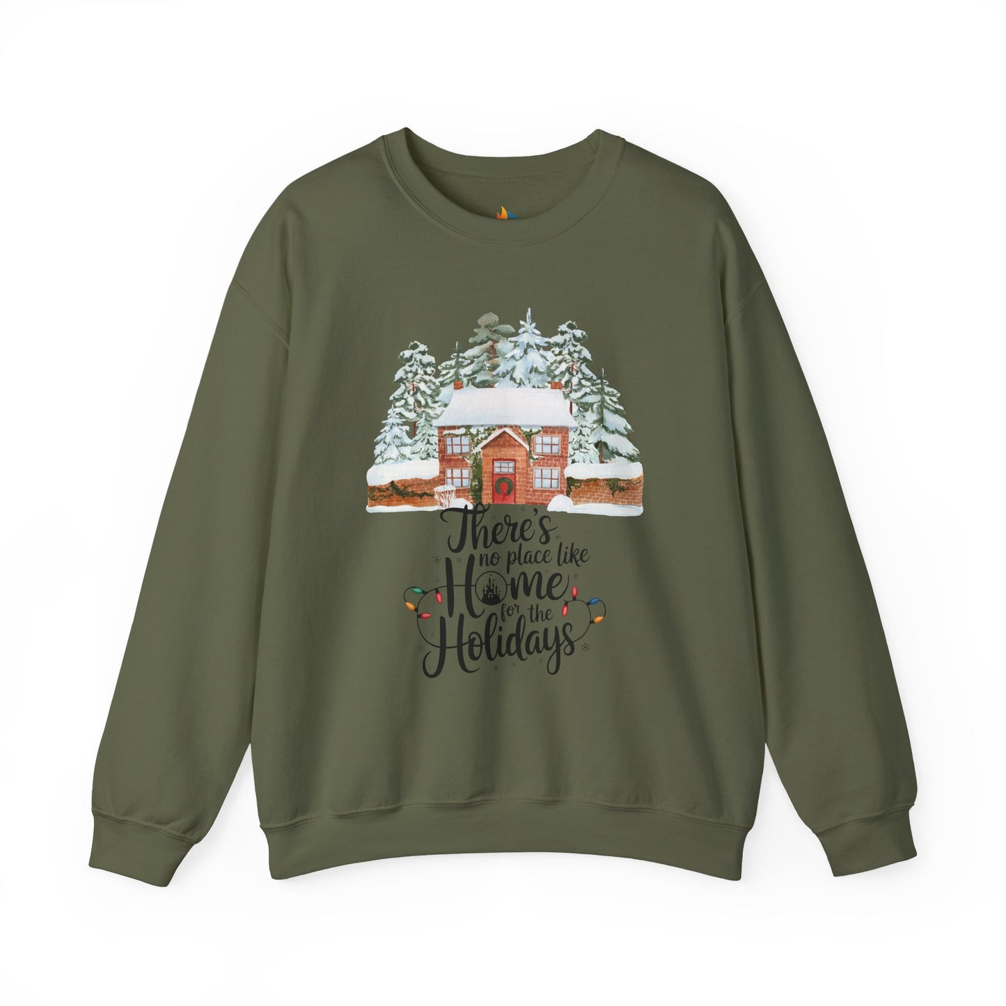 There is no place like Home for Holidays, Christmas Sweatshirt, Unisex Crewneck, Holiday Season Outfit, Winter Sweatshirt