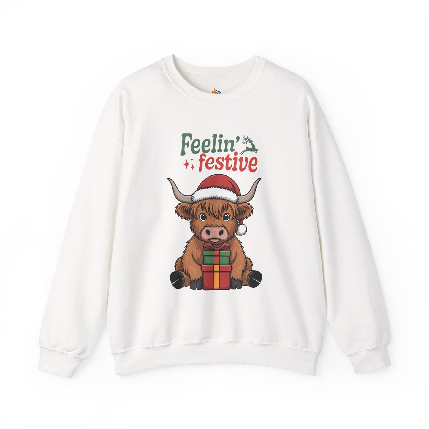 Feelin Festive, Christmas Sweatshirt, Unisex Crewneck, Holiday Season Outfit, Winter Sweatshirt