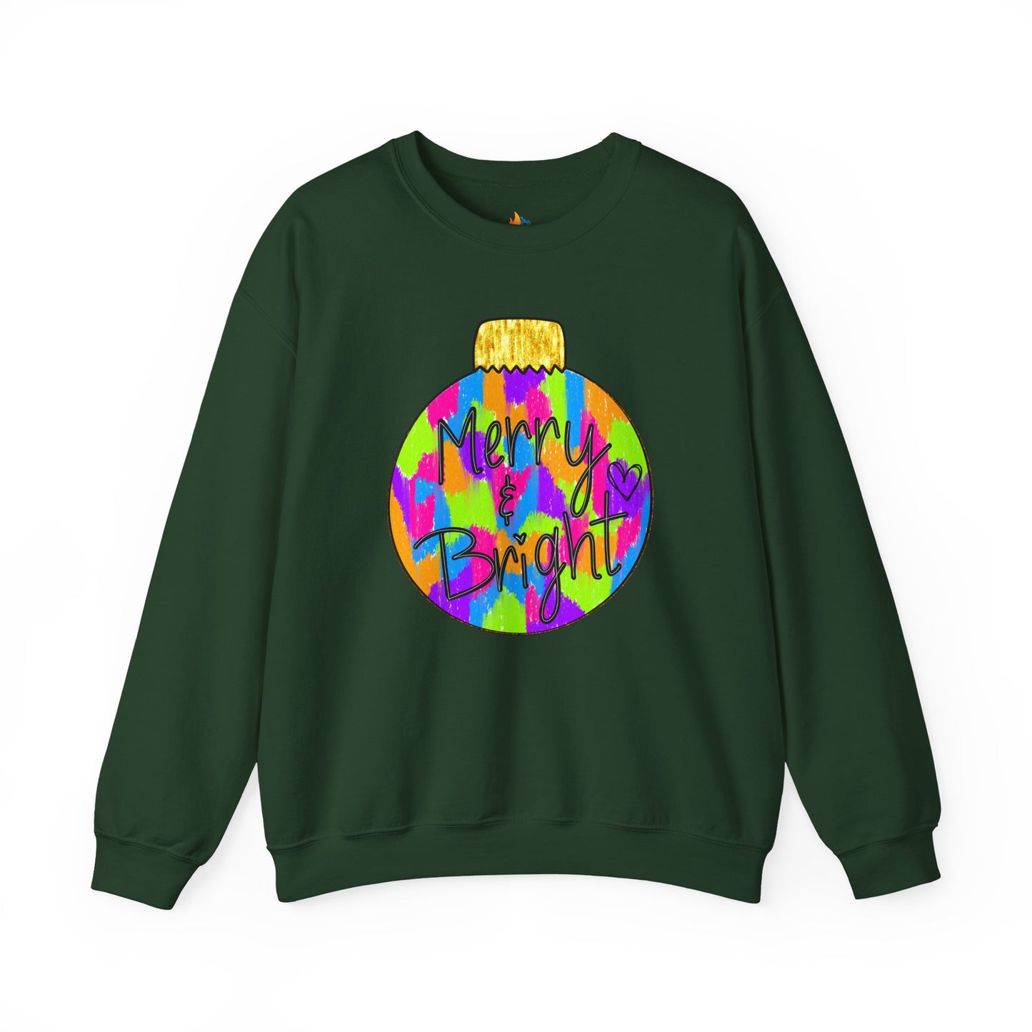 Merry & Bright, Christmas Sweatshirt, Unisex Crewneck, Holiday Season Outfit, Winter Sweatshirt