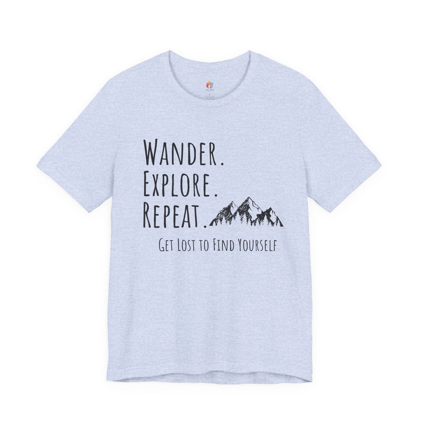 Travel lover T-Shirt - "Wander, Explore, Repeat", Adventure Graphic Tee