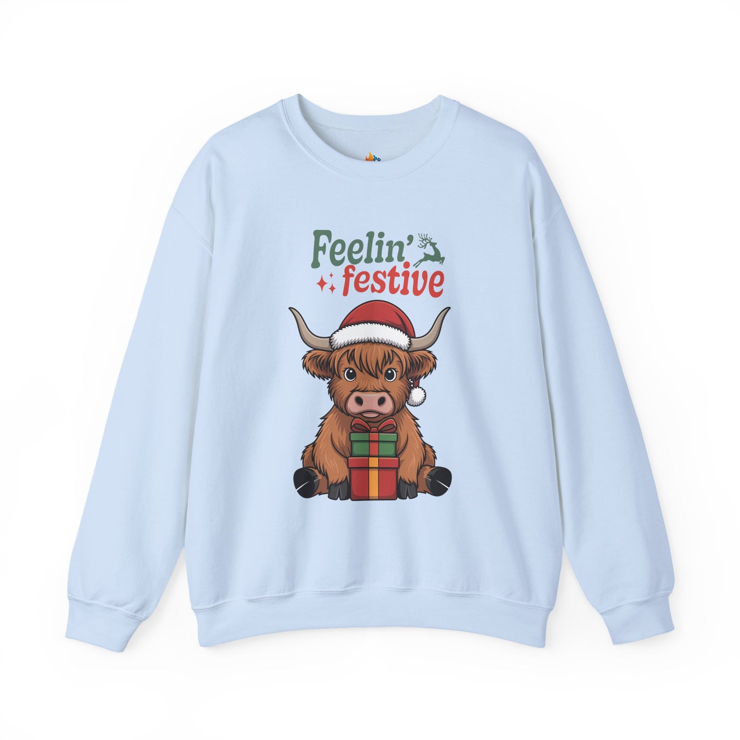 Feelin Festive, Christmas Sweatshirt, Unisex Crewneck, Holiday Season Outfit, Winter Sweatshirt