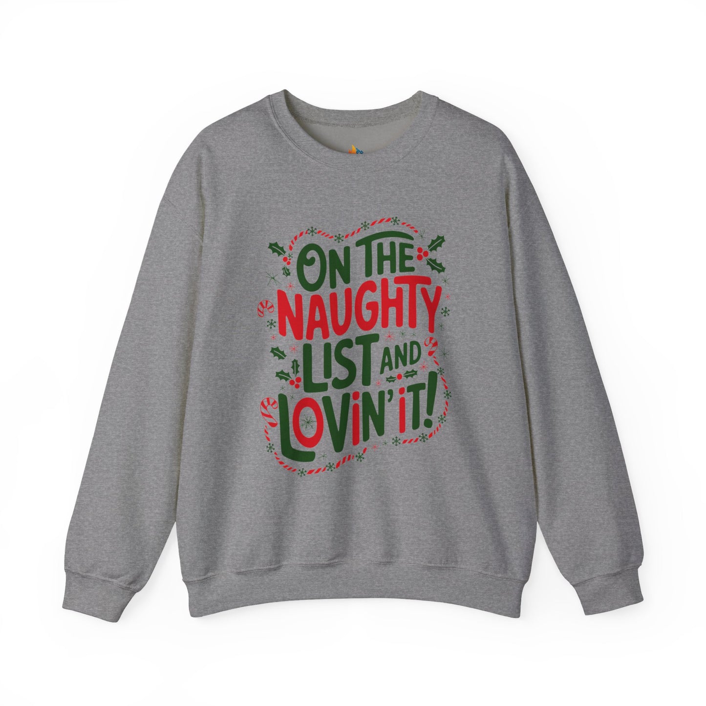 On the naughty list Christmas Sweatshirt, Unisex Crewneck, Holiday Season Outfit, Winter Sweatshirt