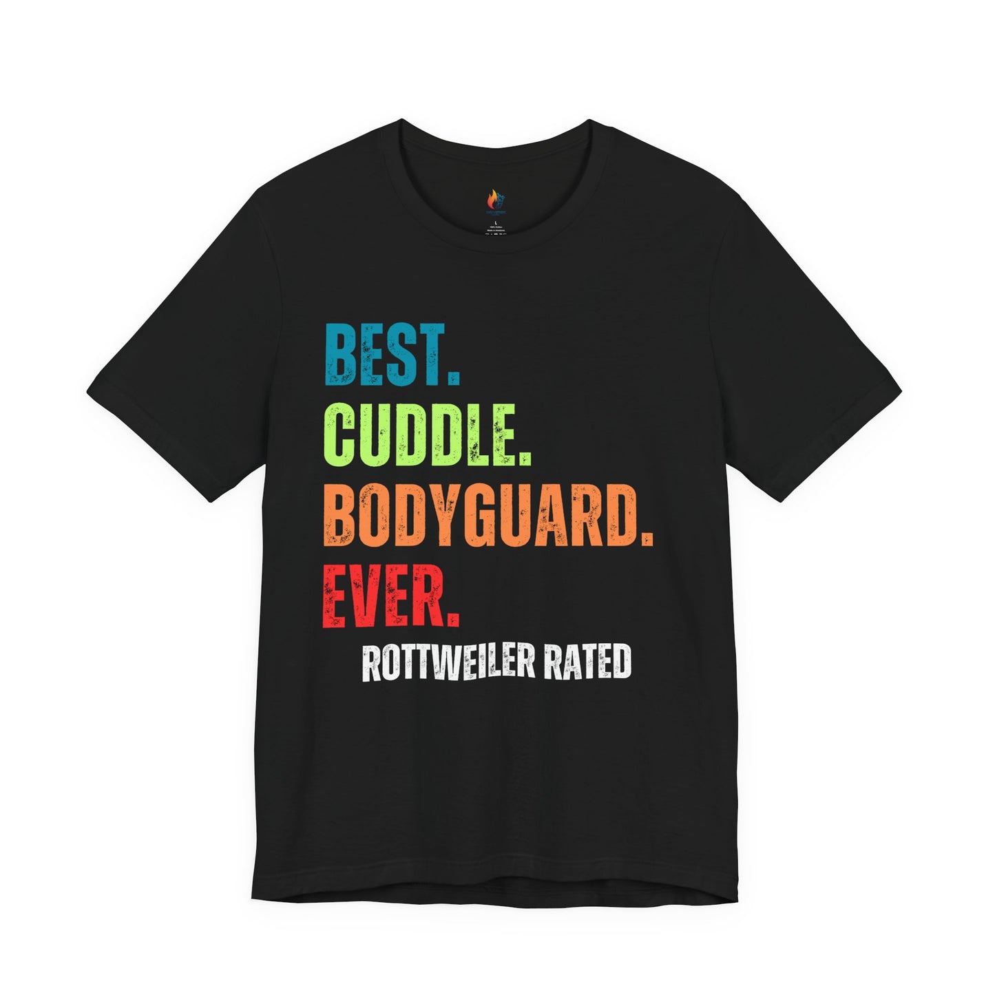 Rottweiler Lover T-Shirt - "Best Cuddle Bodyguard Ever" Graphic Tee