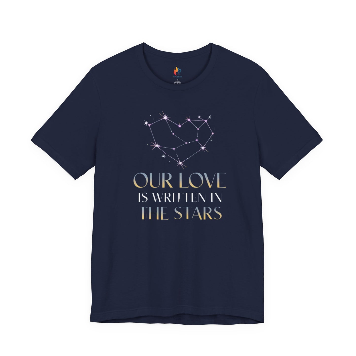 Love is written on the Stars T-Shirt, Valentine’s Day T-shirt, Cute Valentine Shirt, Love Graphic Tee, Unisex Valentine Outfit, Gift for Him or Her, Romantic Holiday Tee