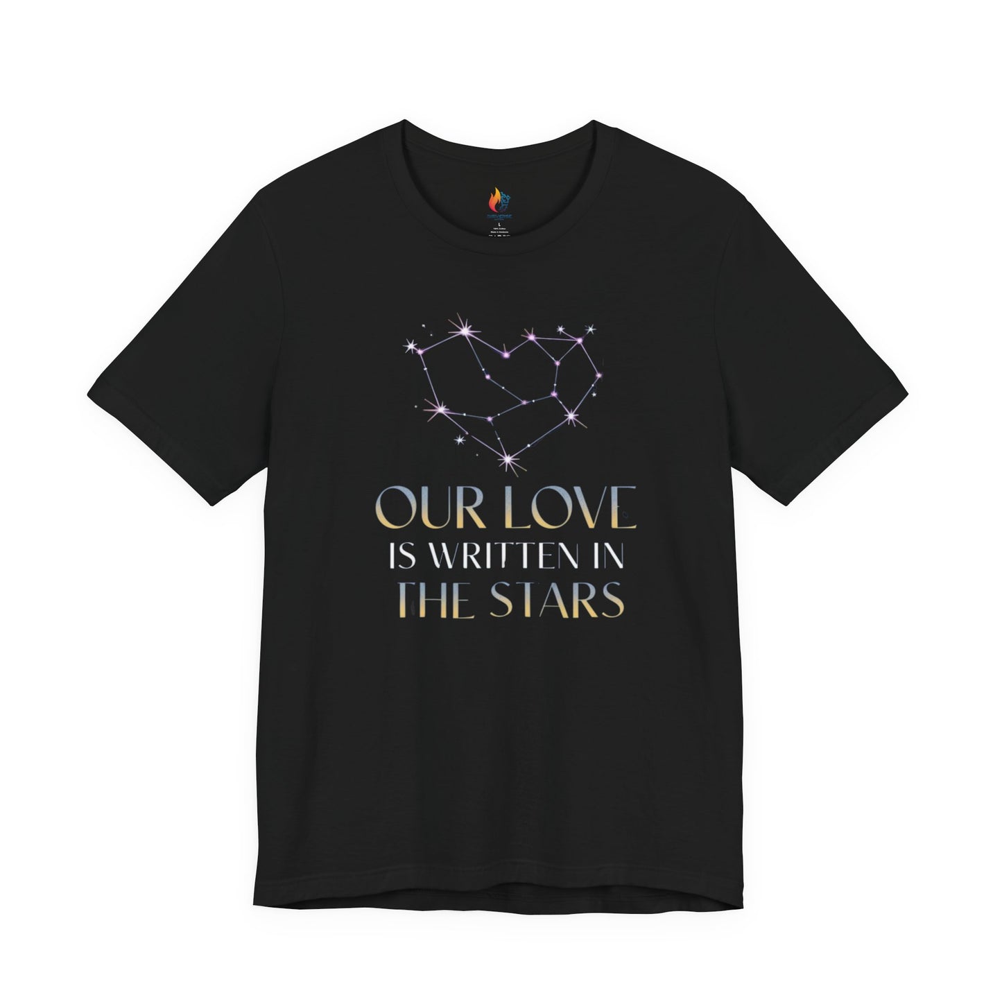 Love is written on the Stars T-Shirt, Valentine’s Day T-shirt, Cute Valentine Shirt, Love Graphic Tee, Unisex Valentine Outfit, Gift for Him or Her, Romantic Holiday Tee