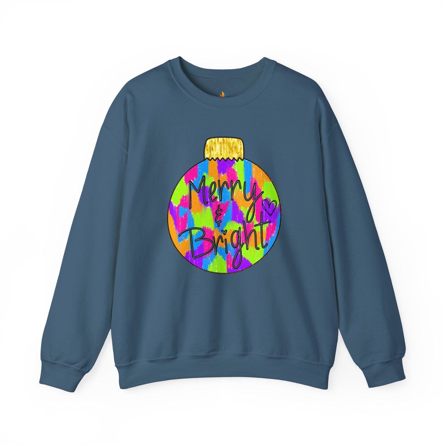 Merry & Bright, Christmas Sweatshirt, Unisex Crewneck, Holiday Season Outfit, Winter Sweatshirt
