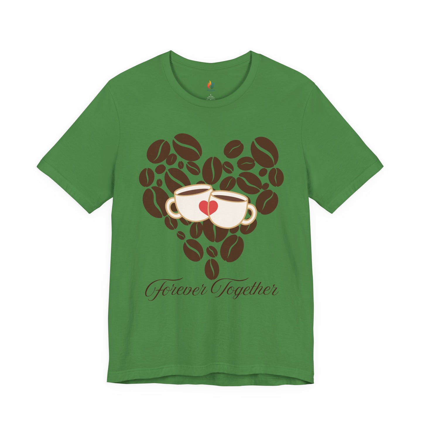 Coffee Lover, Forever Together T-Shirt, Valentine’s Day T-shirt, Cute Valentine Shirt, Love Graphic Tee, Unisex Valentine Outfit, Gift for Him or Her, Romantic Holiday Tee