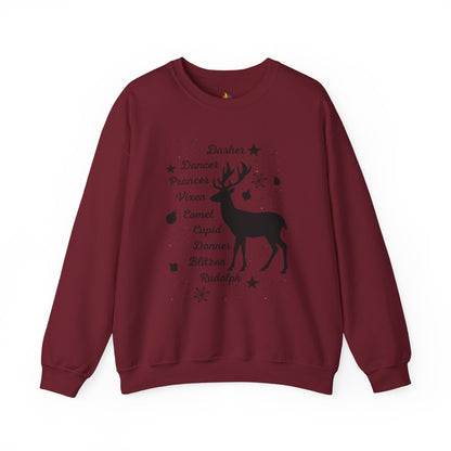 Reindeer, Christmas Sweatshirt, Unisex Crewneck, Holiday Season Outfit, Winter Sweatshirt