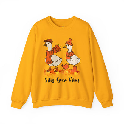 Silly goose vibes Sweatshirt, Unisex Crewneck, Funny Fall Apparel, Cozy Fall Gift