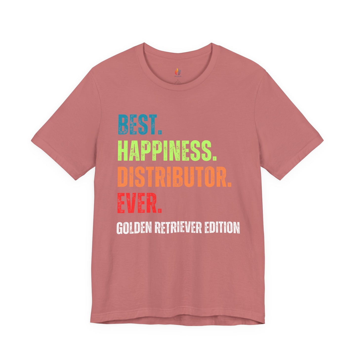 Golden Retriever Dog Lover T-Shirt - "Best Happiness Distributor Ever"