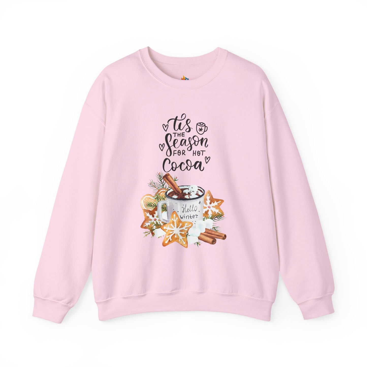 Tis the season for Hot Cocoa Christmas Sweatshirt, Unisex Crewneck, Holiday Season Outfit, Winter Sweatshirt