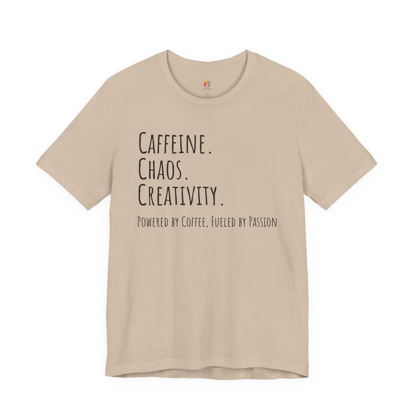 Coffee Lover Tee - "Caffeine, Chaos, Creativity" Shirt