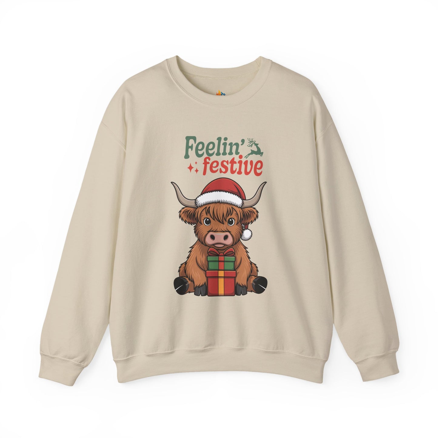 Feelin Festive, Christmas Sweatshirt, Unisex Crewneck, Holiday Season Outfit, Winter Sweatshirt