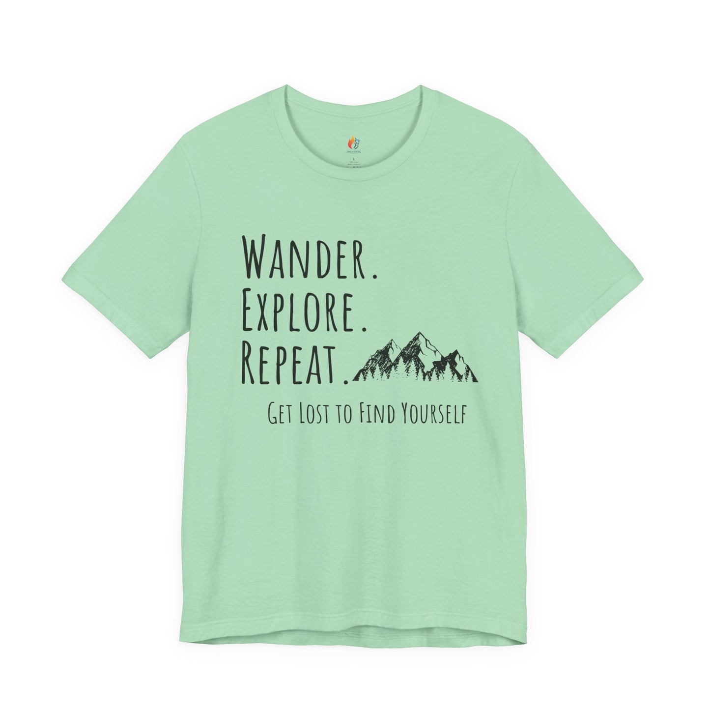 Travel lover T-Shirt - "Wander, Explore, Repeat", Adventure Graphic Tee