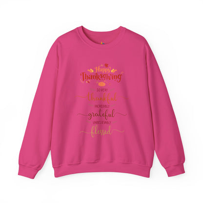 Happy Thanksgiving Sweatshirt, Unisex Crewneck, Fall Season Outfit, Cozy Fall Gift