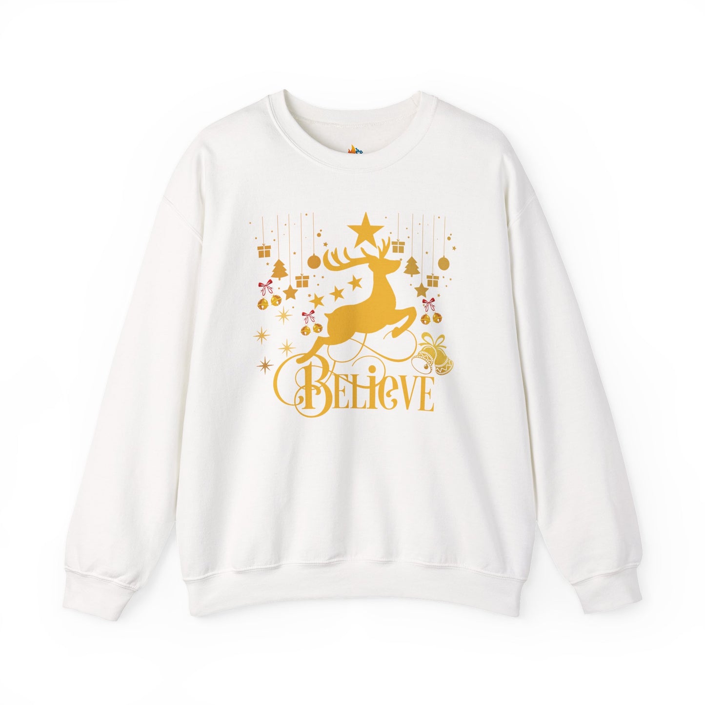 Believe, Christmas Sweatshirt, Unisex Crewneck, Holiday Season Outfit, Winter Sweatshirt