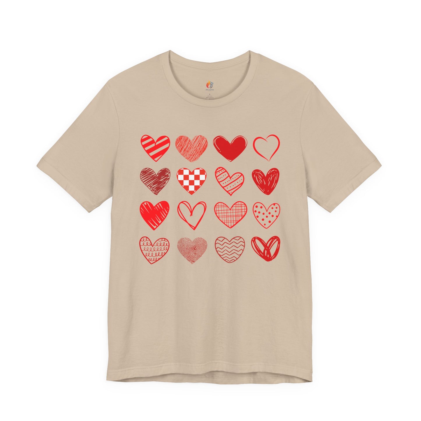Hearts T-Shirt, Valentine’s Day T-shirt, Cute Valentine Shirt, Love Graphic Tee, Unisex Valentine Outfit, Gift for Him or Her, Romantic Holiday Tee