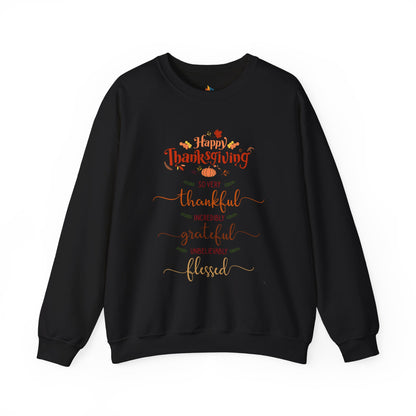 Happy Thanksgiving Sweatshirt, Unisex Crewneck, Fall Season Outfit, Cozy Fall Gift