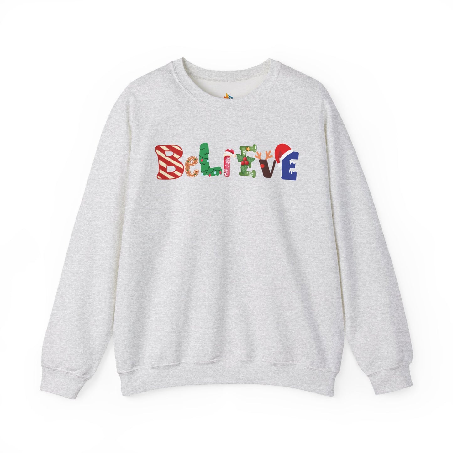 Believe, Christmas Sweatshirt, Unisex Crewneck, Holiday Season Outfit, Winter Sweatshirt