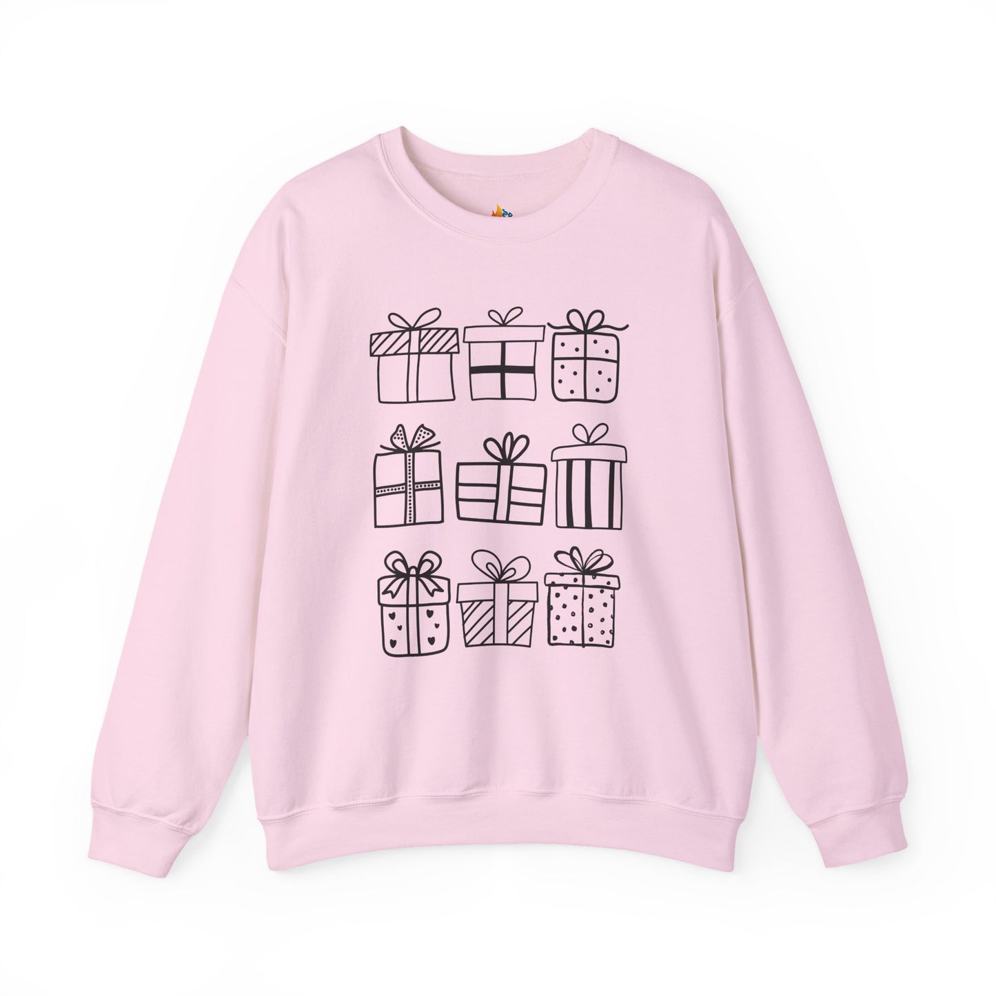 Gift box, Christmas Sweatshirt, Unisex Crewneck, Holiday Season Outfit, Winter Sweatshirt