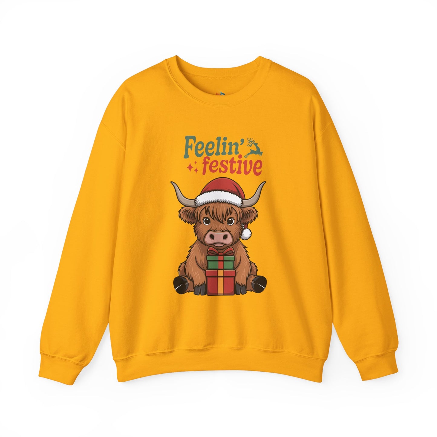 Feelin Festive, Christmas Sweatshirt, Unisex Crewneck, Holiday Season Outfit, Winter Sweatshirt