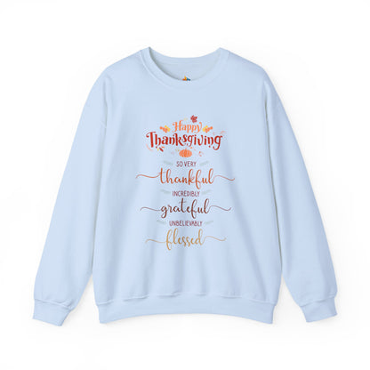 Happy Thanksgiving Sweatshirt, Unisex Crewneck, Fall Season Outfit, Cozy Fall Gift