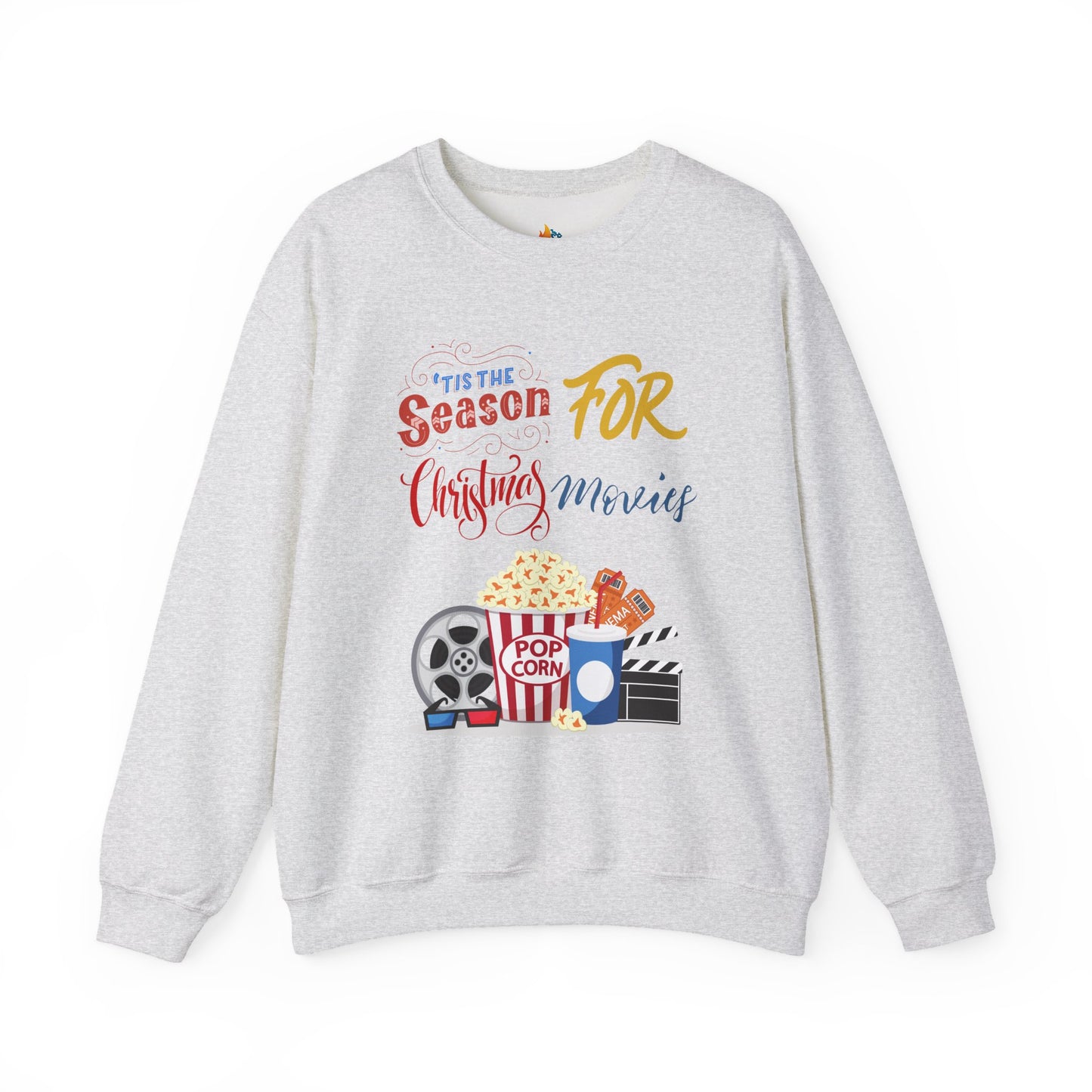 Tis the season for Christmas movies Sweatshirt, Unisex Crewneck, Holiday Season Outfit, Winter Sweatshirt