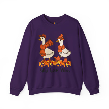 Silly goose vibes Sweatshirt, Unisex Crewneck, Funny Fall Apparel, Cozy Fall Gift