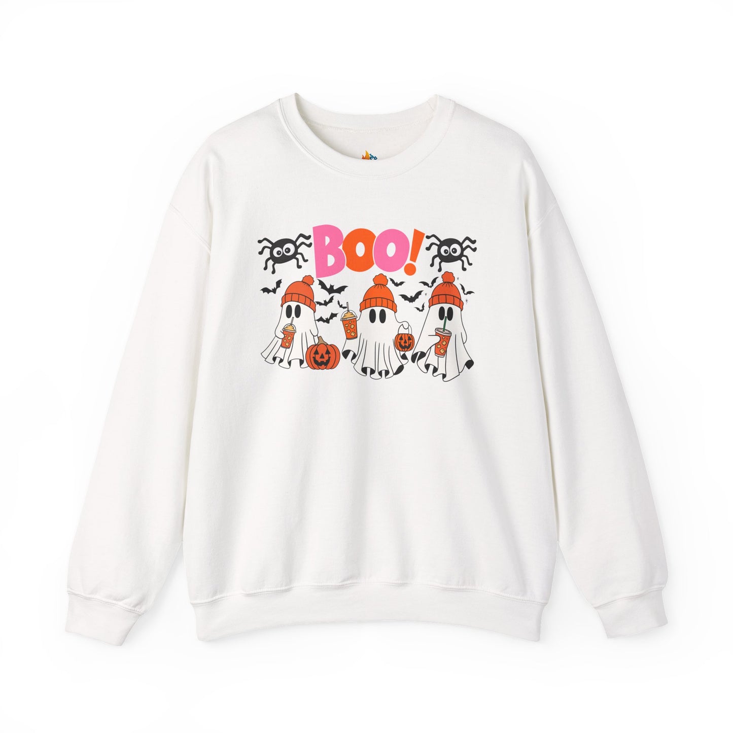Boo Ghosts Halloween Sweatshirt, Unisex Crewneck, Funny Halloween Apparel, Spooky Season Outfit, Cozy Fall Gift, Spooky Cute, Retro Halloween Gift