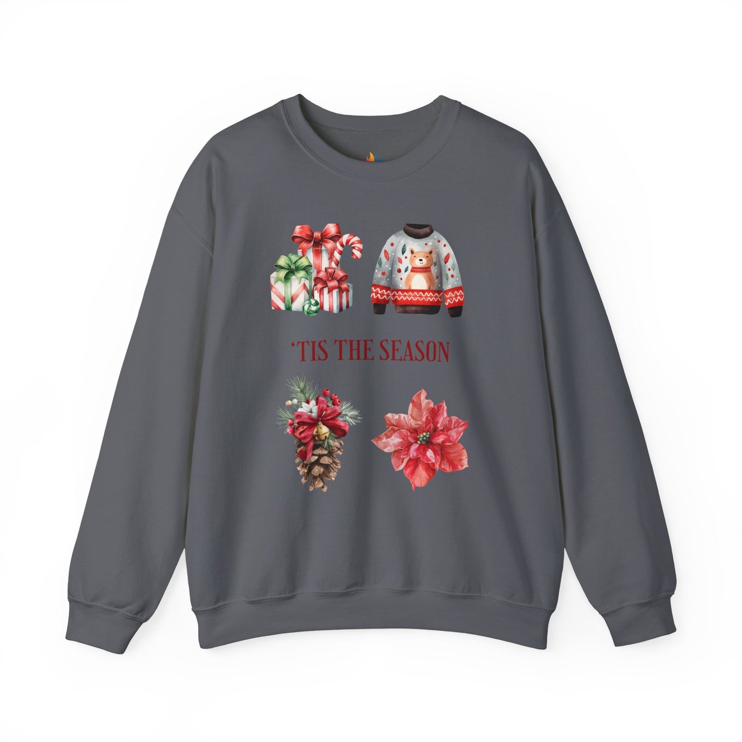Tis the season Christmas Sweatshirt, Unisex Crewneck, Holiday Season Outfit, Winter Sweatshirt