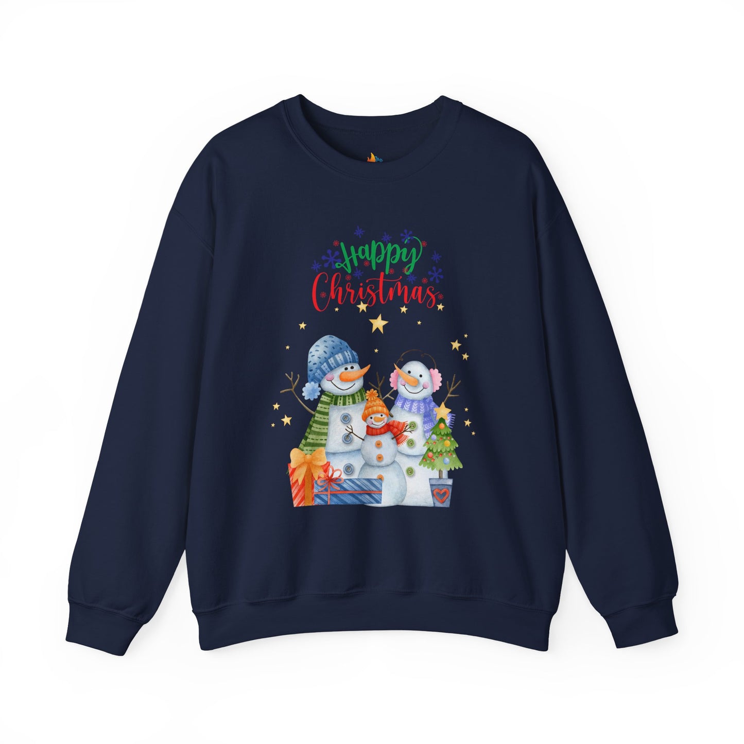 Snowman Happy Christmas Sweatshirt, Unisex Crewneck, Holiday Season Outfit, Winter Sweatshirt