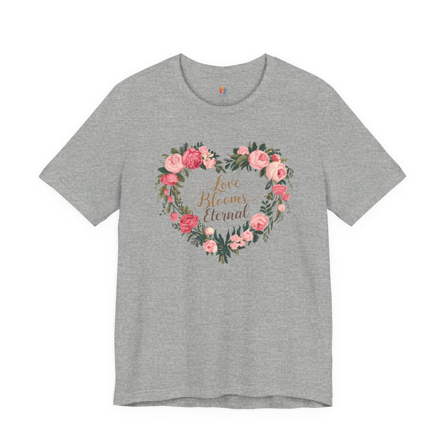 Love Blooms Eternal T-Shirt, Valentine’s Day T-shirt, Cute Valentine Shirt, Love Graphic Tee, Unisex Valentine Outfit, Gift for Him or Her, Romantic Holiday Tee