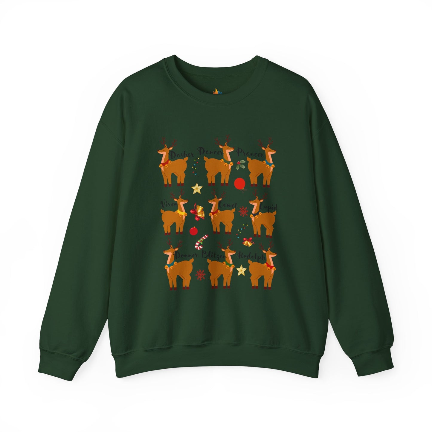 Reindeer, Christmas Sweatshirt, Unisex Crewneck, Holiday Season Outfit, Winter Sweatshirt