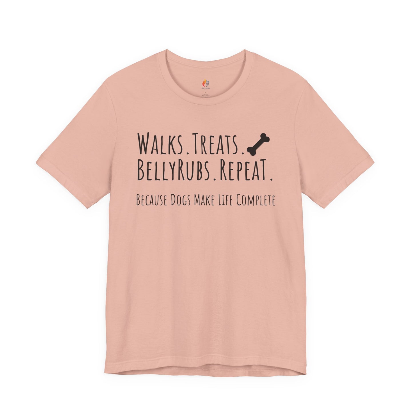 Dog Lover T-Shirt - "Walks, Treats, Belly Rubs, Repeat" - Funny Graphic Tee