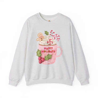 Happy Holidays, Christmas Sweatshirt, Unisex Crewneck, Holiday Season Outfit, Winter Sweatshirt