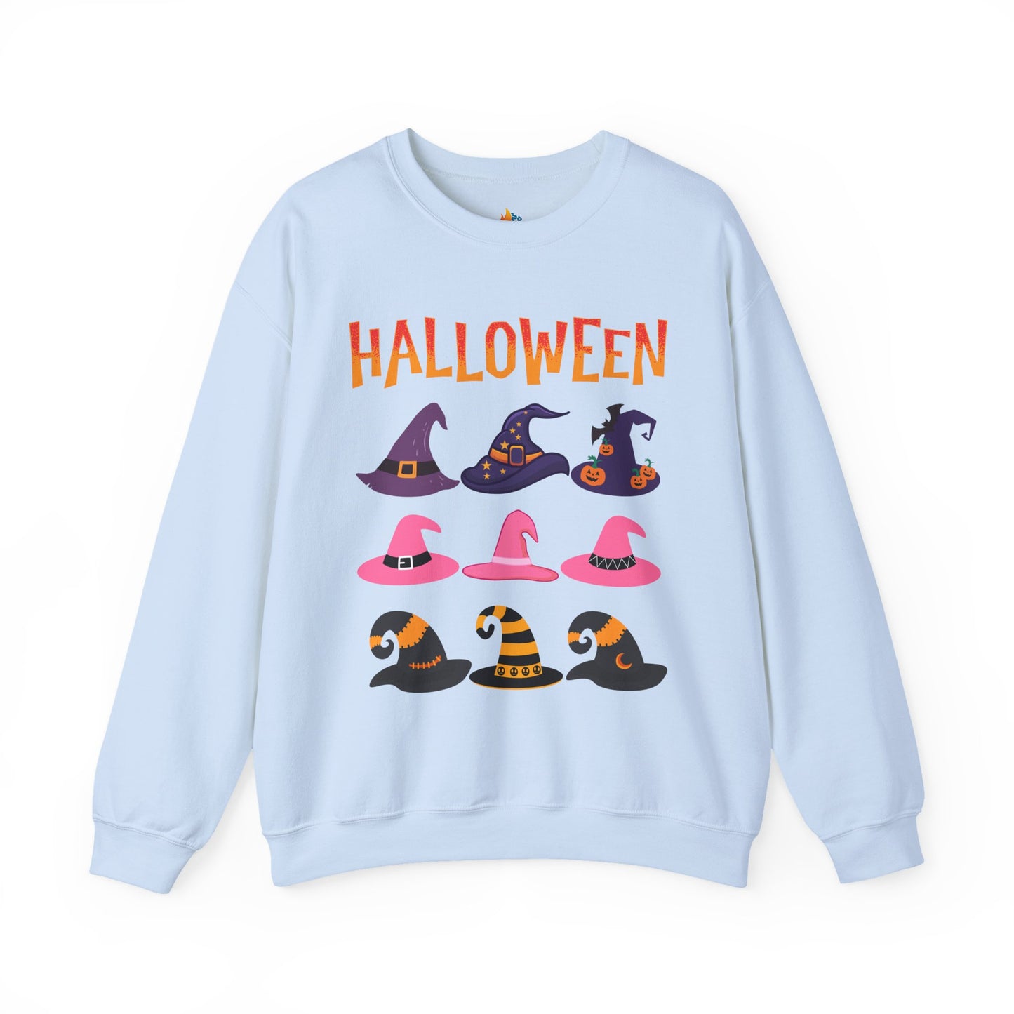 Halloween Witch hat Sweatshirt, Unisex Crewneck, Funny Halloween Apparel, Spooky Season Outfit, Cozy Fall Gift, Spooky Cute, Retro Halloween Gift