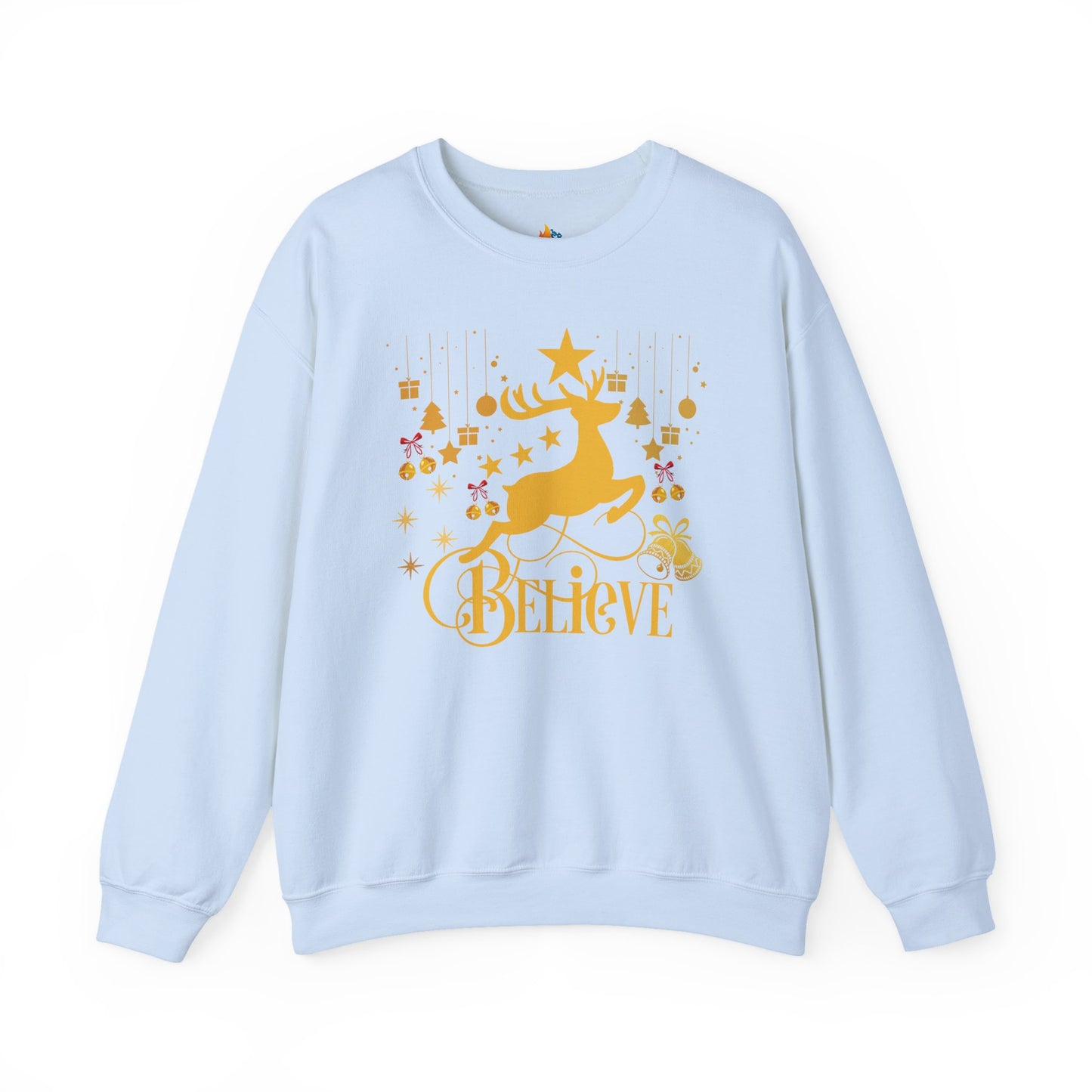 Believe, Christmas Sweatshirt, Unisex Crewneck, Holiday Season Outfit, Winter Sweatshirt
