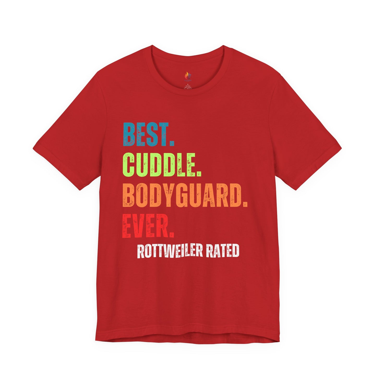 Rottweiler Lover T-Shirt - "Best Cuddle Bodyguard Ever" Graphic Tee