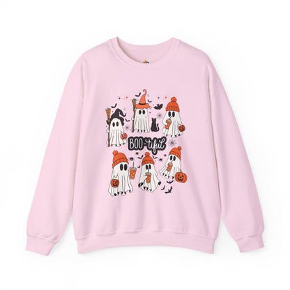 Boo-tiful ghost Sweatshirt, Unisex Crewneck, Fall Season Outfit, Cozy Fall Gift, Halloween Gift
