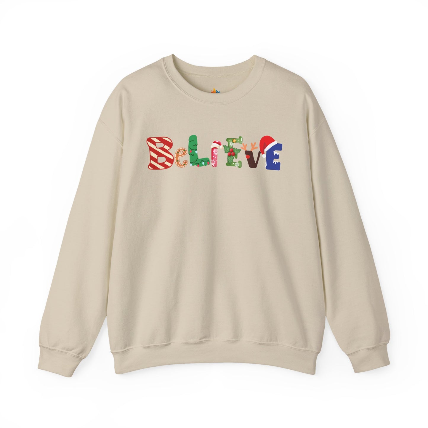 Believe, Christmas Sweatshirt, Unisex Crewneck, Holiday Season Outfit, Winter Sweatshirt