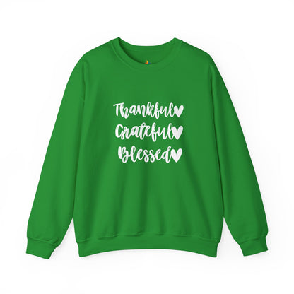 Thankful, Grateful, Blesses - Thanksgiving Sweatshirt, Unisex Crewneck, Fall Season Outfit, Cozy Fall Gift