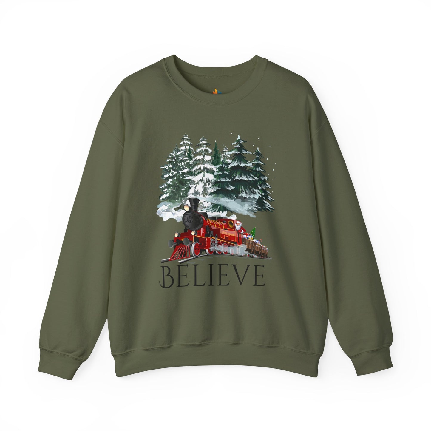 Believe, Christmas Sweatshirt, Unisex Crewneck, Holiday Season Outfit, Winter Sweatshirt