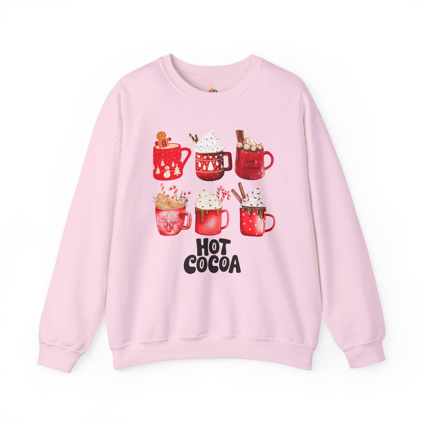 Hot Cocoa Christmas Sweatshirt, Unisex Crewneck, Holiday Season Outfit, Winter Sweatshirt
