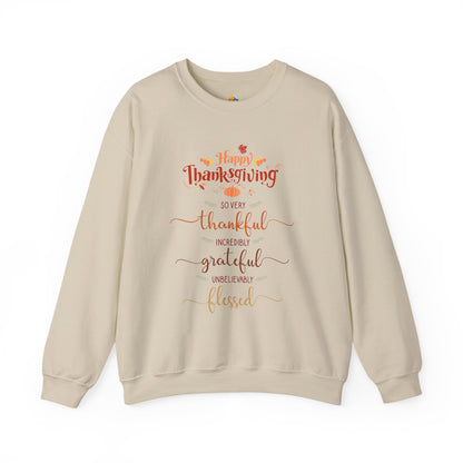 Happy Thanksgiving Sweatshirt, Unisex Crewneck, Fall Season Outfit, Cozy Fall Gift